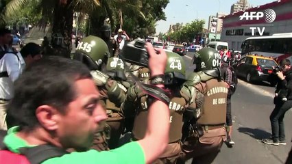 Vários presos em protestos no Chile