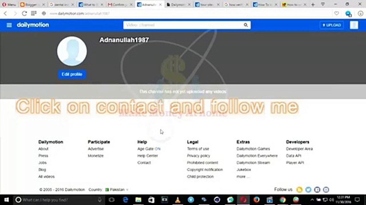 How to verify your dailymotion channel
