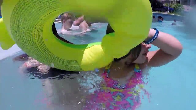 Girls Underwater Challenge in The Swimming Pool - Kids Family Fun