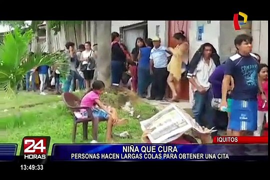 Iquitos: se registran largas colas para ser atendidos por la “niña que cura”