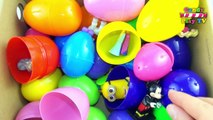 30 surprise eggs unboxing Learn Colours with Disney surprise eggs MINNIE Mickey Mouse SpongeBob