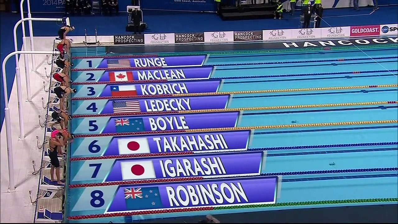 Katie Ledecky 1500m Free WORLD RECORD Pan Pacs 2014 (English Commentary)