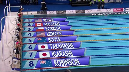 Katie Ledecky 1500m Free WORLD RECORD Pan Pacs 2014 (English Commentary)