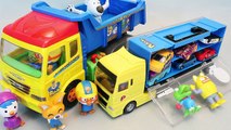 뽀로로 뽀롱뽀롱 뽀로로 캐리어카 와 덤프트럭 장난감 Pororo Car Carrier & Dump Truck Toys мультфильмы про машинки Игрушки