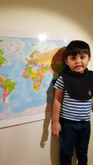 3 year old Aarav names one country each from A-Z alphabets