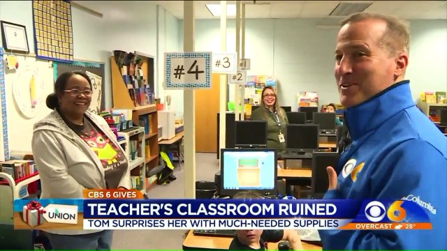 Teachers, Students Surprised with New School Supplies After Classroom Flood