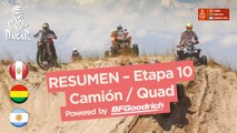 Resumen - Camiones/Cuadriciclos - Etapa 10 (Salta / Belén) - Dakar 2018