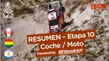 Resumen - Coche/Moto - Etapa 10 (Salta / Belén) - Dakar 2018