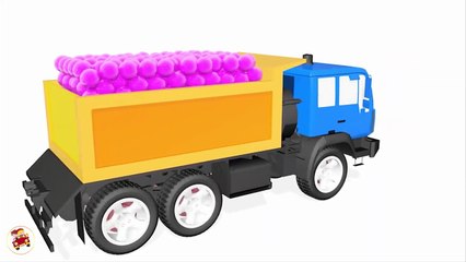 Learn Colors With Baby Surprise Eggs Ball Pit Show - Truck Jump Street Vehicles for Kids