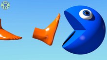 Learn Colors With 3D Foot And Pacman Fo