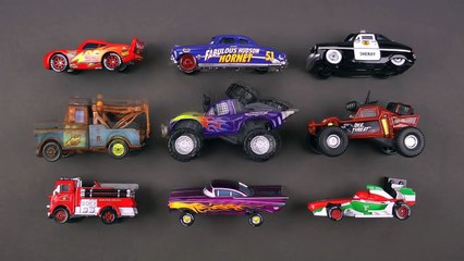 Best Learning Disney Cars Trucks Video for Kids Lighting McQueen Mater Cars