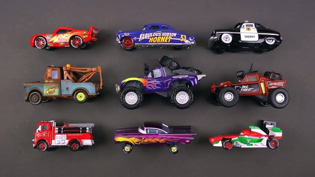 Best Learning Disney Cars Trucks Video for Kids Lighting McQueen Mater Cars Fun Toy Mov