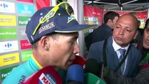 Miguel Angel Lopez entrevista en meta, etapa 17 Vuelta
