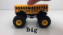 Learning Big & Small Monster Trucks for Kids - #1 Hot Wheels Monster Jam Monster Trucks for To
