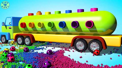 Learn Colors With 3D Colored Soccer Balls and Truck For Kids Children Babies-0MZDZOeiB_E