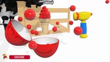 Learn Colors With Surprise Eggs Ice Cream Lollipop Cow Color