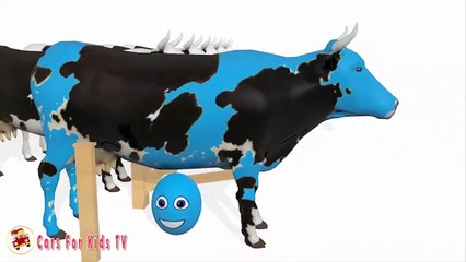 Learn Colors With Surprise Eggs Ice Cream Lollipop Cow Colors for Chil