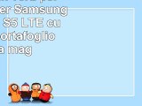 Custodia in vera pelle PCARO per Samsung Galaxy S5  S5 LTE custodia a portafoglio senza