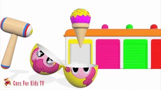 Learn Colors With Surprise Eggs My Little Pony Ice Cream I