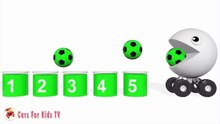 Learn Colors With Pacman Soccer Balls for Children  - Colours for Kids to Learn-T2dOM3I