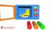 Learn Colors With Microwave Oven Foot Painting  Play Doh
