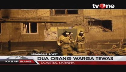 Serangan Roket di Kota Donetks Ukraina Menewaskan Dua Orang