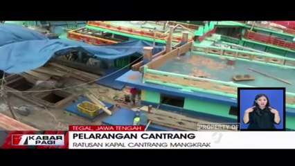 Ratusan Kapal  Cantrang Mangkrak di Pelabuhan Tegal, Jawa Tengah