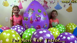 GIANT BALLOON CHALLENGE POP Shopkins Season 4 Surprise Eggs Shopkins Fashion Spree Baskets & Crates