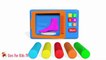 Learn Colors With Microwave Oven Foot Painting  Play Doh Nursery Rhymes Surprise T