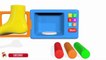 Learn Colors With Microwave Oven Foot Painting  Play Doh Nursery Rhym