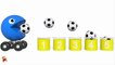 Learn Colors With Pacman Soccer Balls for Children  - Colours for Kids to Learn-