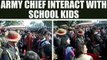 Army Chief General Bipin Rawat meet school children during Army Day, Watch | Oneindia News