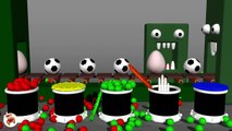 Learn Colors With Surprise Eggs Soccer Balls for Children- Colors Balls and Monster