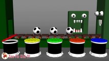 Learn Colors With Surprise Eggs Soccer Balls for Children- Colors Balls and Monster Kinder Surpri