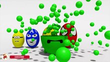 Learn Colors With SURPRISE EGGS Street Vehicles for