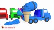Learn Colors With Surprise Eggs Concrete Mixer Truck for Kids - Vehicles Cartoons for Ch