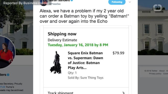 Sarah Huckabee Sanders Tweeted A Flaw in Amazon's Alexa Voice-Shopping
