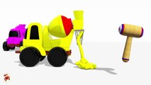Learn Colors With Surprise Eggs Construction Vehicles Toys for kids  -  The Cement Mixer