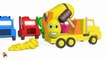 Learn Colors With Surprise Eggs Concrete Mixer Truck for Kids - Vehicles Cartoons for Children-tND