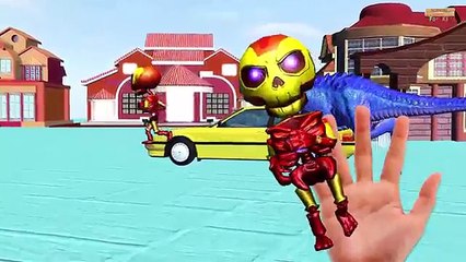 Tiger hulk vs Dinosaurs Finger family song - Superheroes dinosaur skeleton Finger family Rhymes 3D
