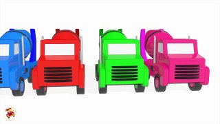 Learn Colors With Surprise Eggs Concrete Mixer Truck for Kids - Vehicles Cartoons for Childre