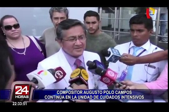Augusto Polo Campos permanece en cuidados intensivos