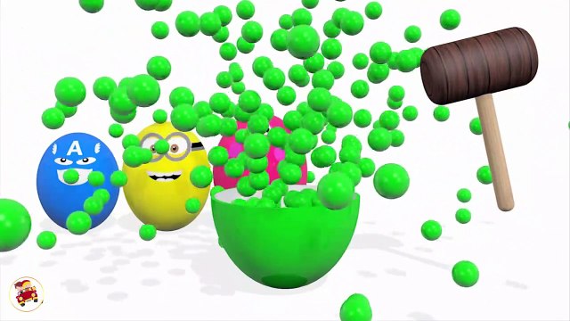 Colors for Children to Learn With Surprise Eggs Wooden Hammer - The Finger Family So