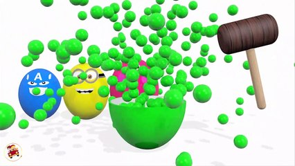 Colors for Children to Learn With  Surprise Eggs Wooden Hammer - The Finger Family So