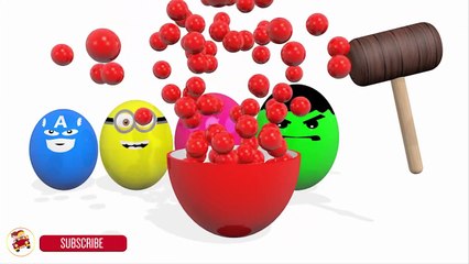 Colors for Children to Learn With  Surprise Eggs Wooden Hammer - The Finger Family Song-GvakaaT