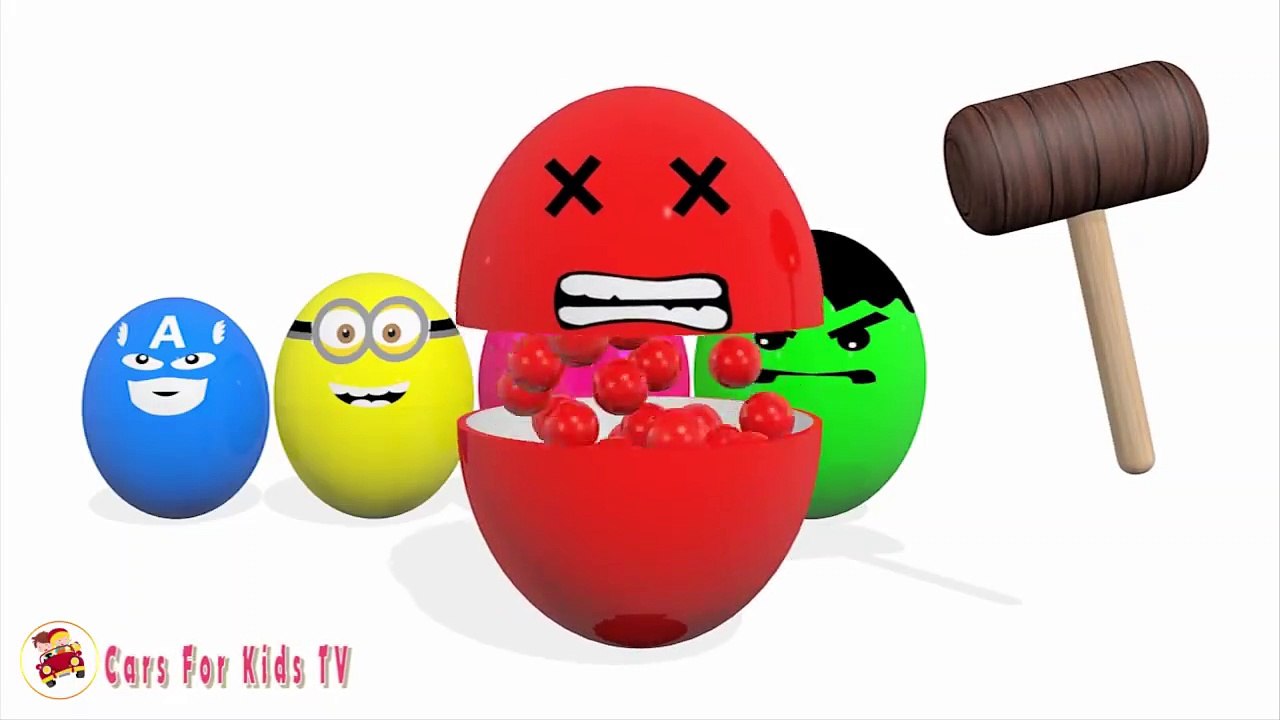 Colors for Children to Learn With  Surprise Eggs Wooden Hammer - The Finger