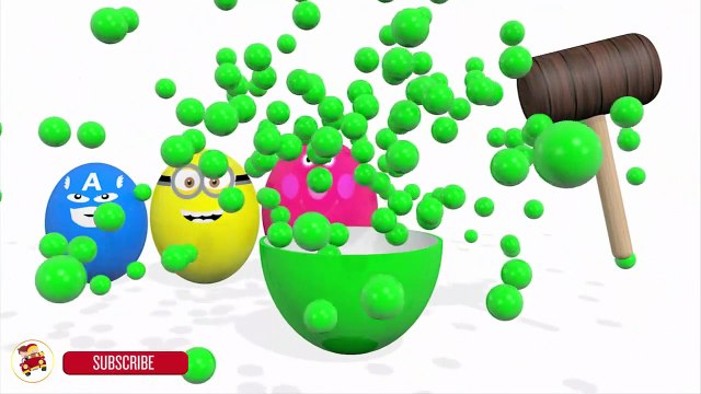 Colors for Children to Learn With Surprise Eggs Wooden Hammer - The Finger Family Song-GvakaaTb