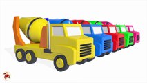 Learn Colors With Surprise Eggs Concrete Mixer Truck for Kids - Vehicles Ca