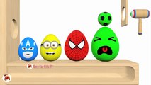 Learn Colors With Surprise Eggs Xylophone Hammer -  Eggs Soccer Balls for Kids-vJy05wCSC38