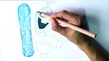 Уроки рисования. Как нарисовать Олафа из мультфильма Холодное Сердце! How to Draw Olaf from Frozen